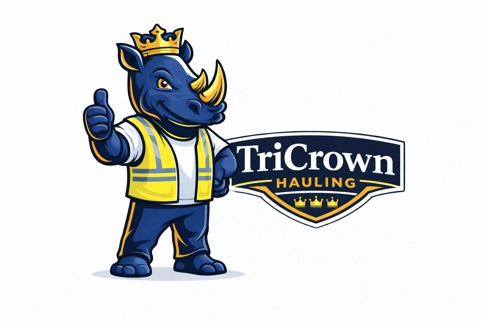 TriCrown Hauling rhino mascot